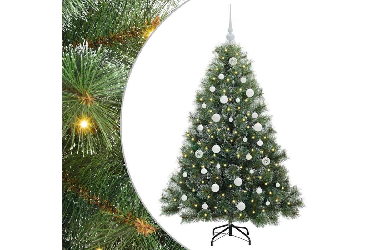 Vidaxl Artificial Christmas Tree With 150 Leds Green 150 Cm Pe And Pvc