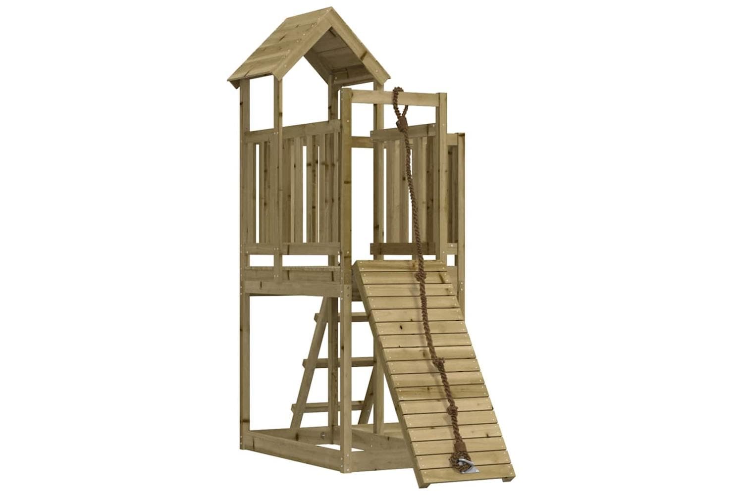 Vidaxl 3155833 Playhouse With Climbing Wall Impregnated Wood Pine