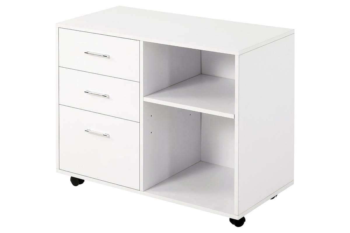 Homcom Printer Table with Wheels | White