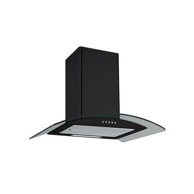 electriQ Curved Glass Chimney Hood