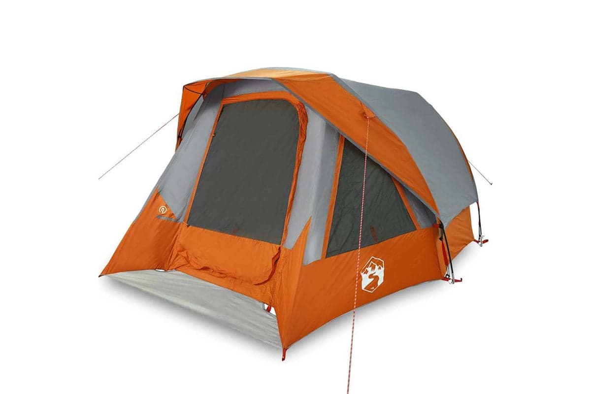 Vidaxl Family Tent Cabin 6-person Grey And Orange Waterproof