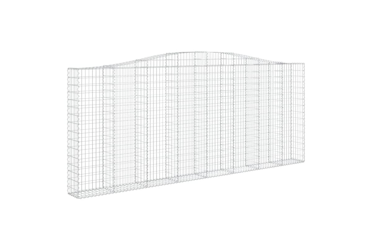 vidaXL 153408 Arched Gabion Basket 400x30x160/180cm Galvanised Iron