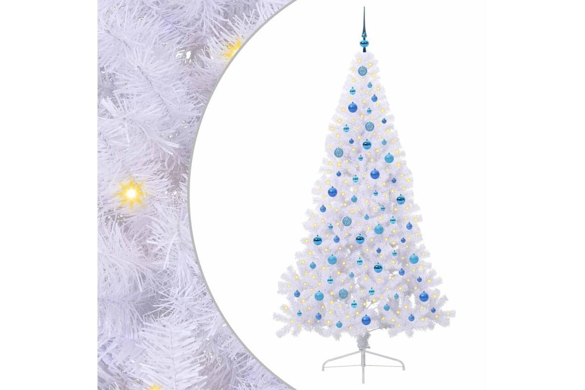 Vidaxl Artificial Christmas Tree With Stand White 210 Cm Pvc And Steel