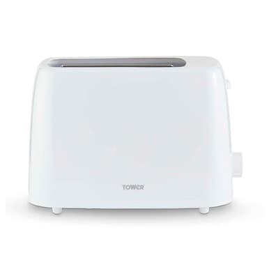 Tower Presto PT20087WHT 650W 2 Slice Plastic Toaster | White