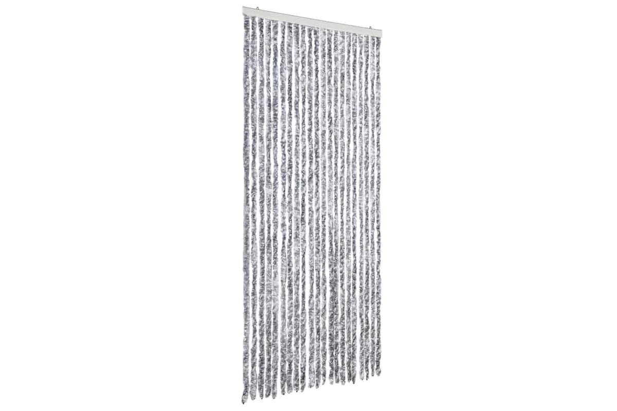 vidaXL Insect Curtain White And Grey 90x220cm Chenille