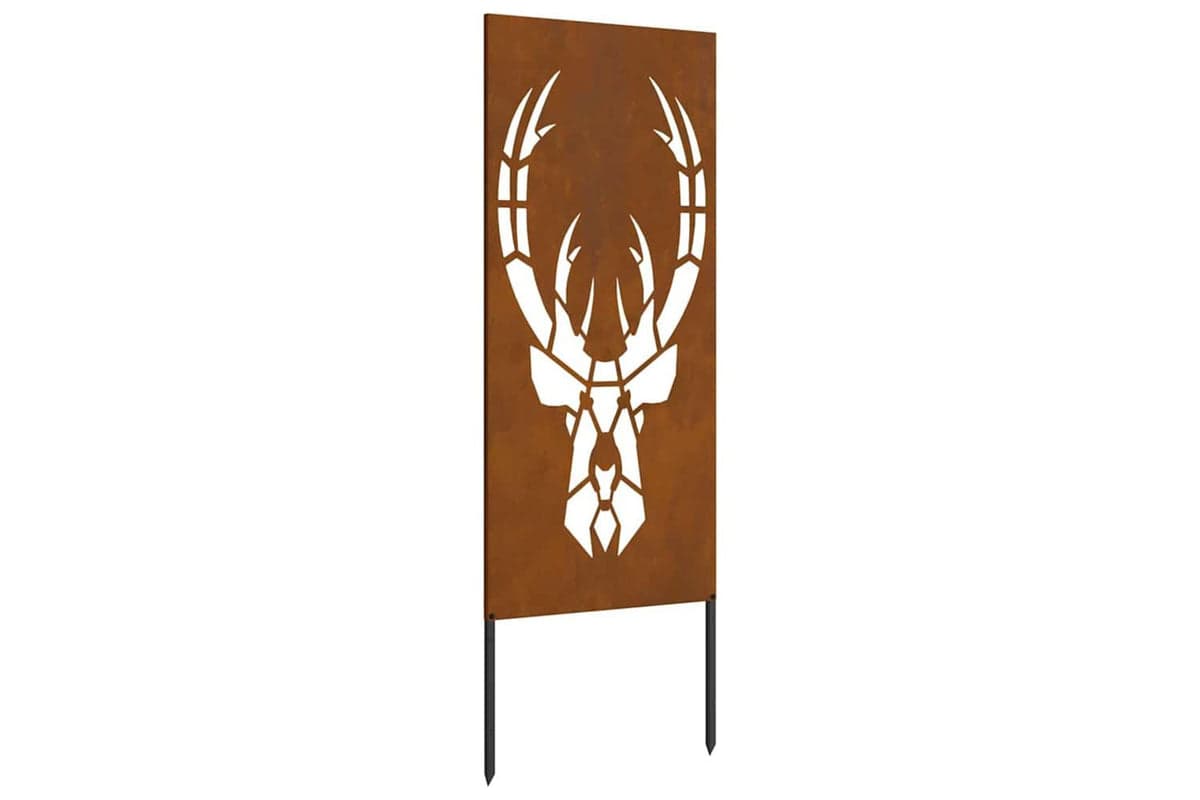 Garden Privacy Screen Rusty 50 X140cm Weathering Steel