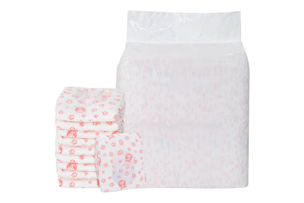 Vidaxl Disposable Dog Diaper Female 50 Pcs White S