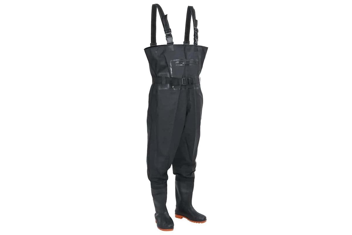 Vidaxl Chest Waders With Boots And Belt Black Size 45