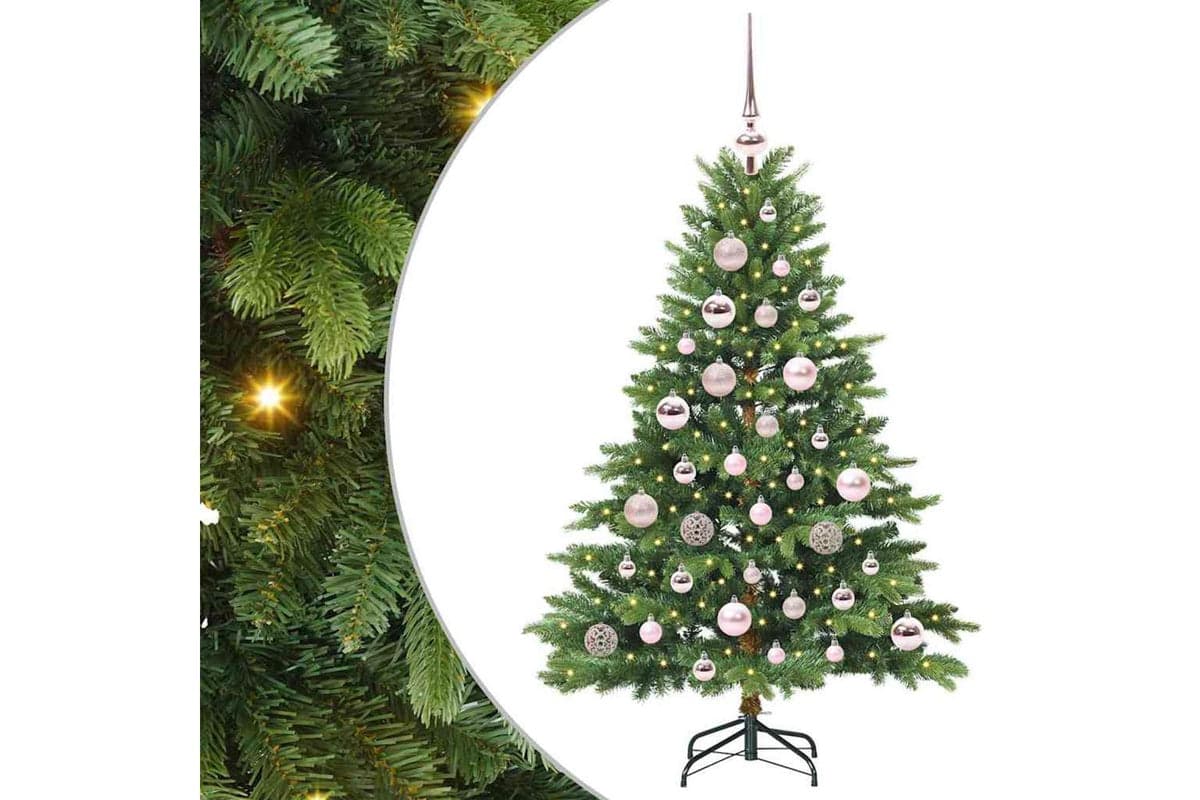 Vidaxl Artificial Christmas Tree With 150 Leds Green 120 Cm Pe And Pvc