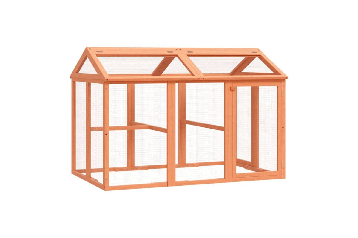 vidaXL 172302 Run Box Brown 141x94x104cm Solid Wood Pine