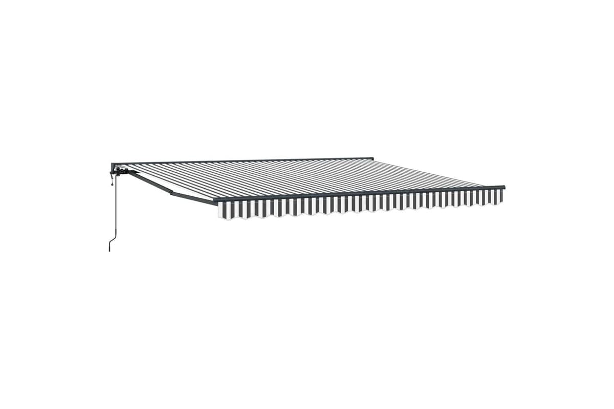 Vidaxl Retractable Awning Anthracite And White 400x300 Cm Fabric