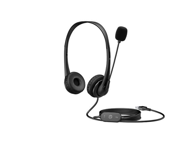 HP - G2 - Headset - on-ear - wired - USB - shadow black