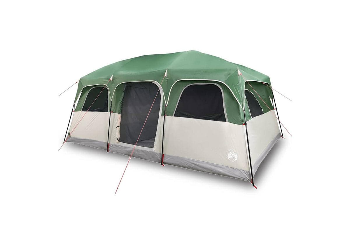 Vidaxl Family Tent Cabin 10-person Green Waterproof