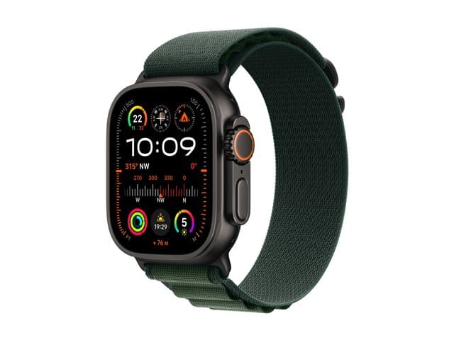 APPLE - Watch Ultra 2 - black titanium - smart watch with Alpine Loop - dark green - 64 GB