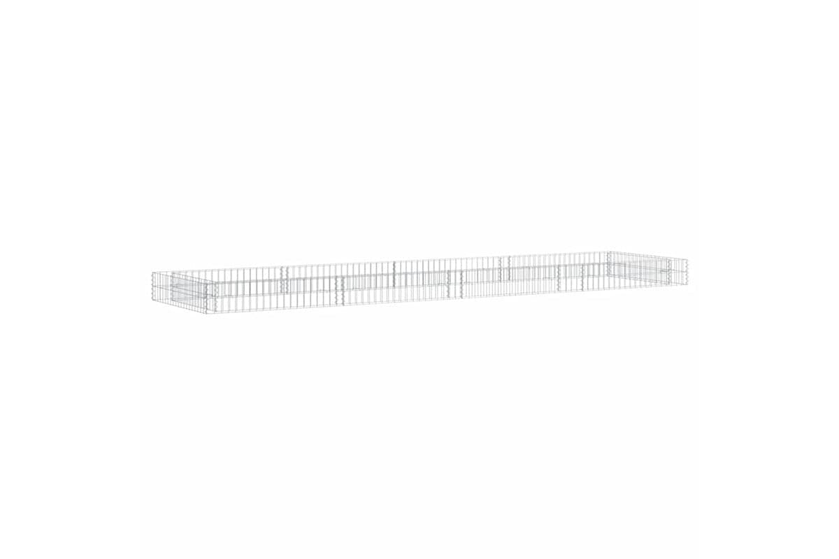 vidaXL 151314 Gabion Raised Bed Galvanised Steel 400x100x20cm