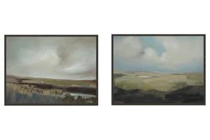 Inver 2 Framed Canvas Painting - Charlene Lynch | Green/Blue | 61 x 46 cm | Set of 2