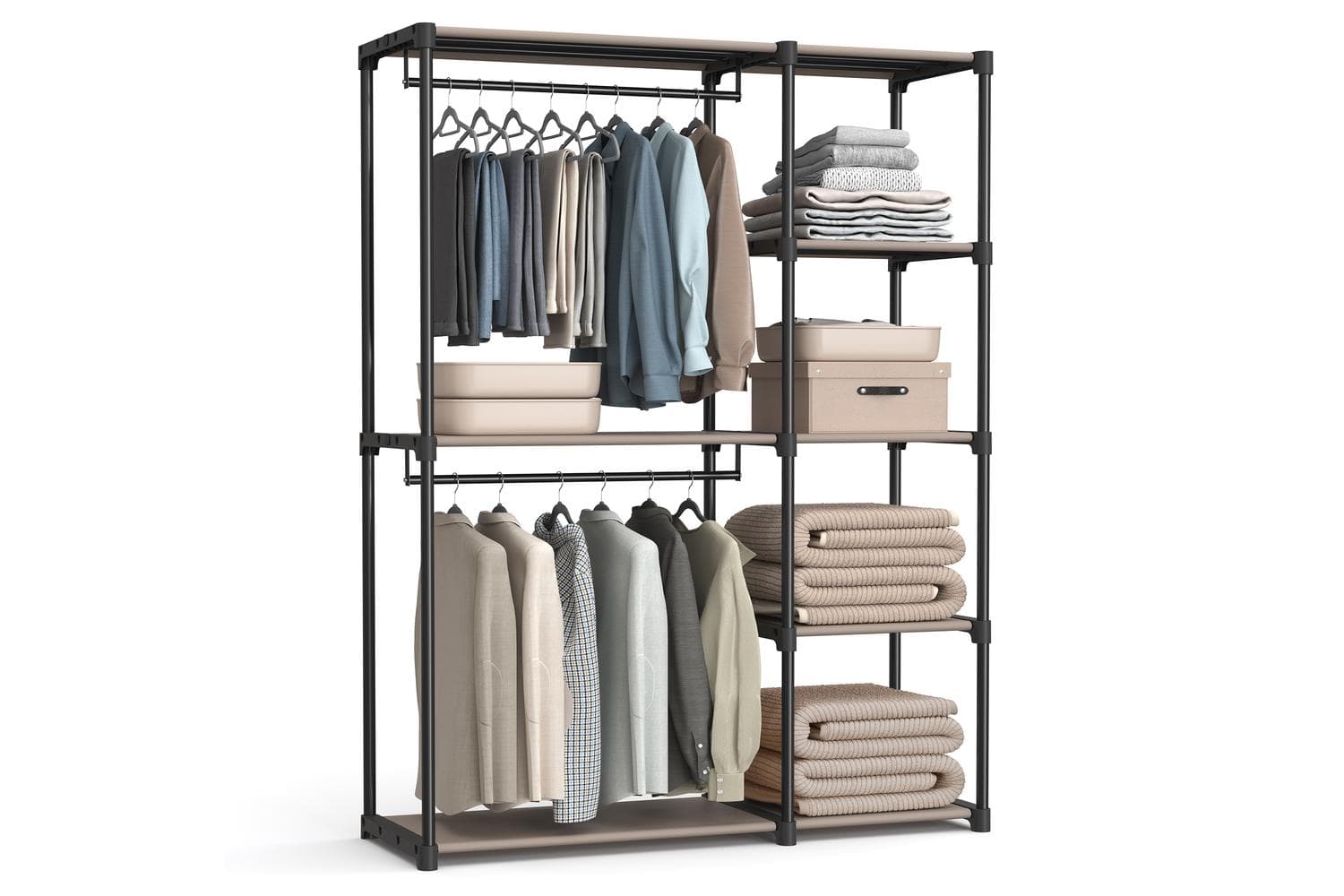 Songmics Freestanding Wardrobe | Clothes Storage | Non-woven Fabric & Metal | 43 X 124 X 182 Cm