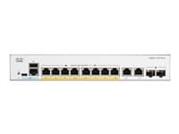 CISCO - Catalyst 1300-8FP-2G - Switch - L3 - Managed - 8 x 10/100/1000 (PoE+) + 2 x combo Gigabit SFP/RJ-45 - rack-mountable - PoE+ (120 W)
