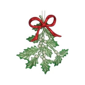 Mistletoe with Bow Tree Decoration 12cm
