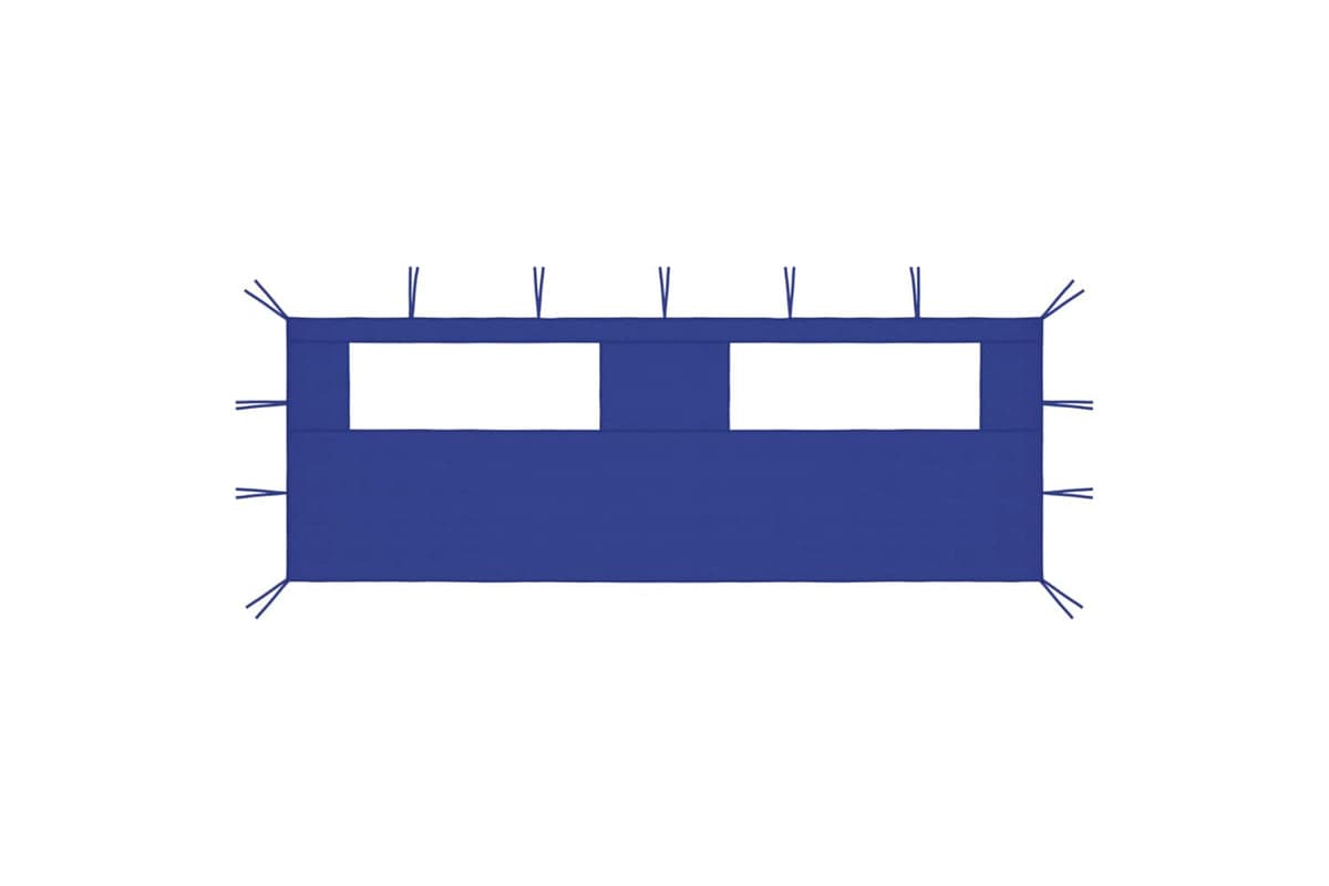 Vidaxl 3070414 Gazebo Sidewall With Windows 6x2 M Blue