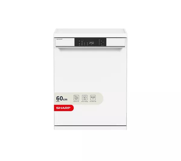 SHARP QW-NA1FF47D3W2-EN Full-size Dishwasher - White