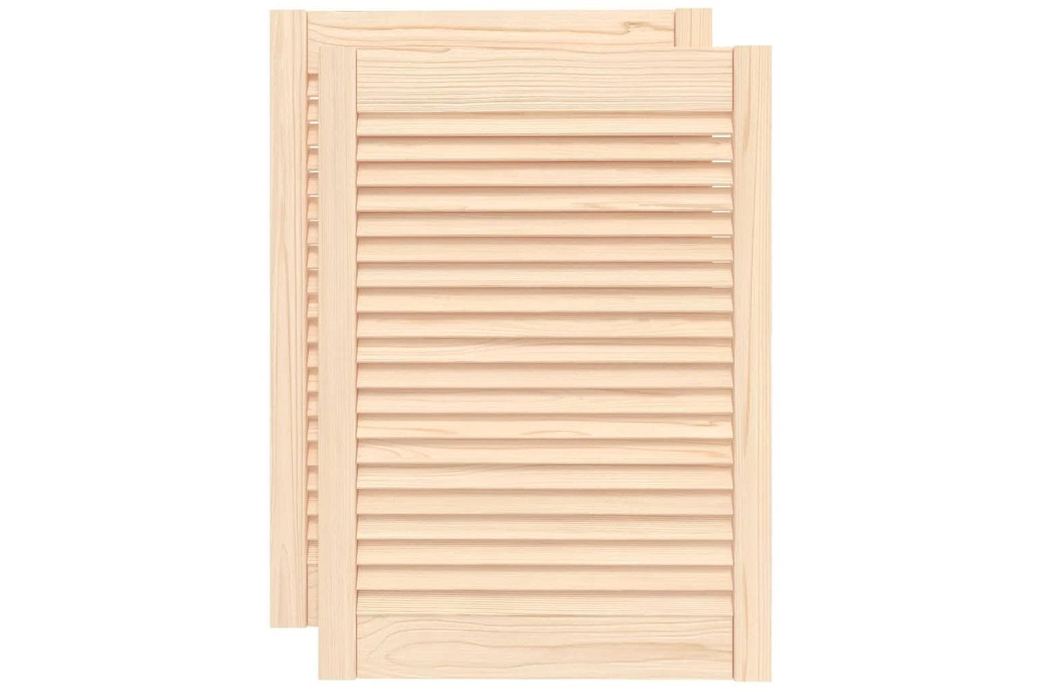 Vidaxl 151128 Louvred Doors 2 Pcs Solid Pine Wood 69x49.4cm
