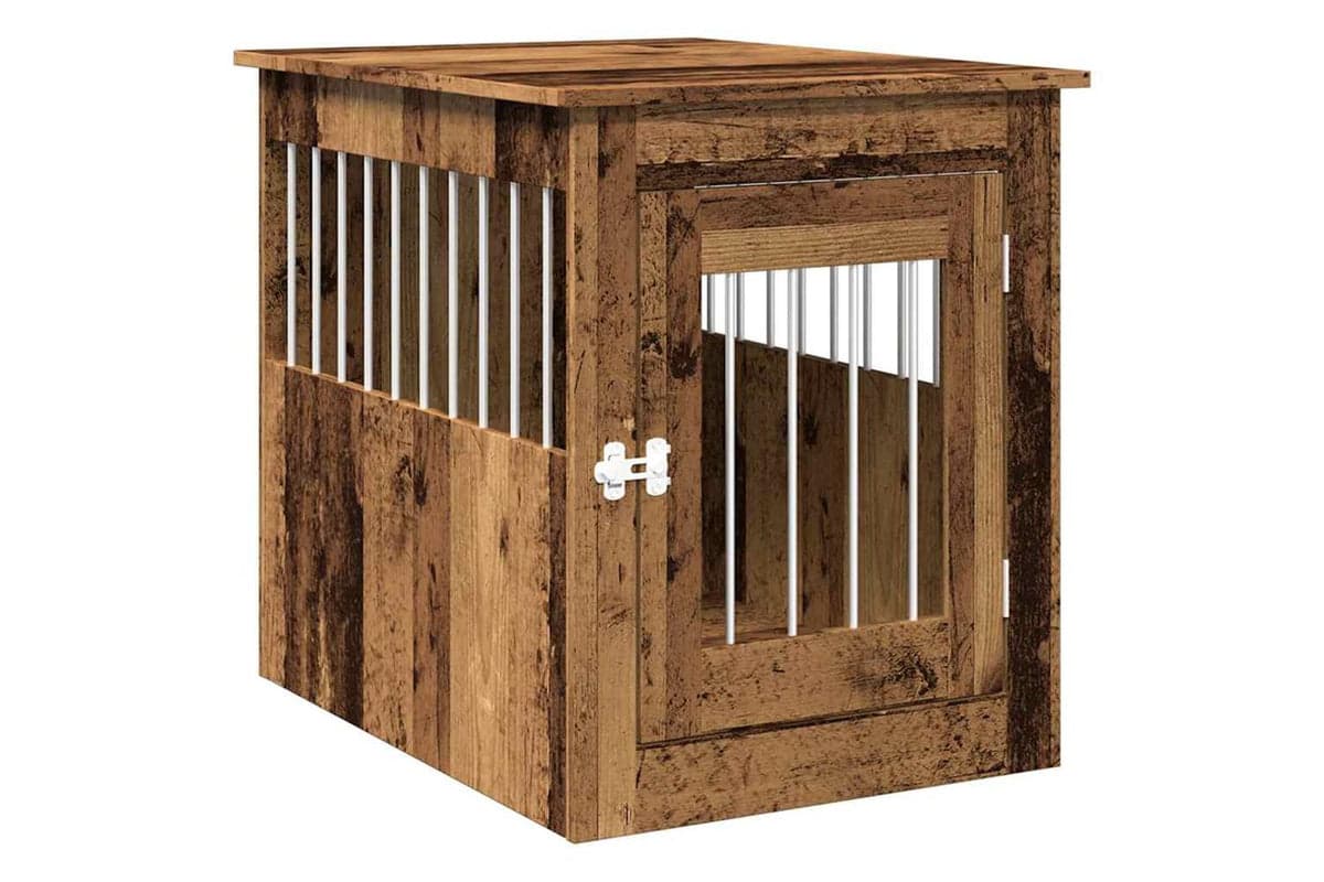 Dog Crate Furniture Old Wood 55x75x65 Cm Engineered Wood