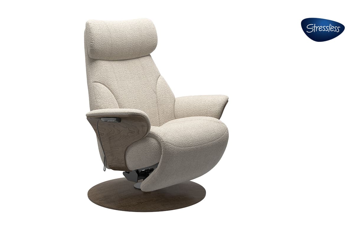 Stressless Adam Power Recliner | Zero Gravity | Fabric | Offwhite