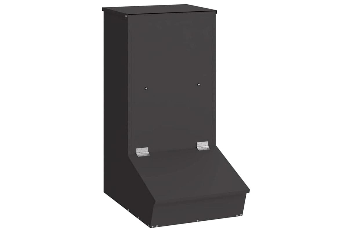 Vidaxl Pig Feeder Black 55 X 38 X 76 Cm Cold-rolled Steel