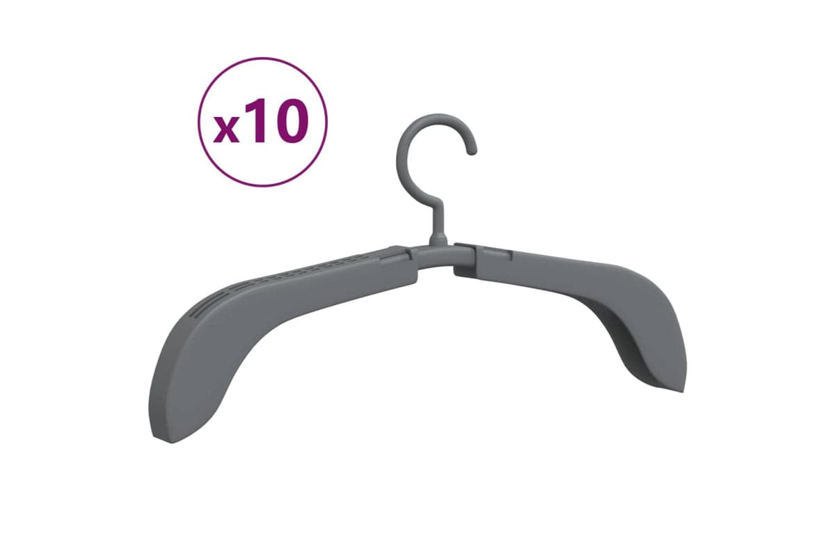 Vidaxl 3102981 Extendable Clothes Hangers 10 Pcs Grey