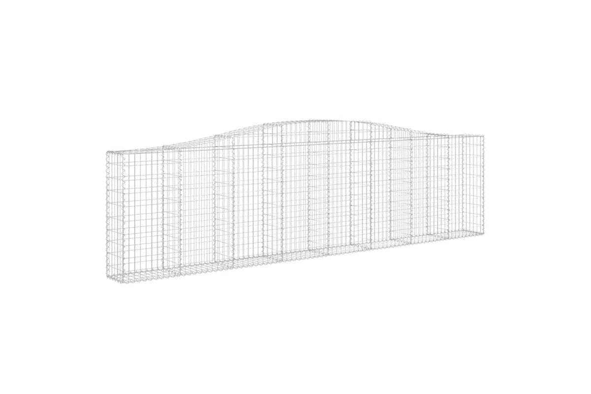 vidaXL 153405 Arched Gabion Basket 400x30x100/120cm Galvanised Iron