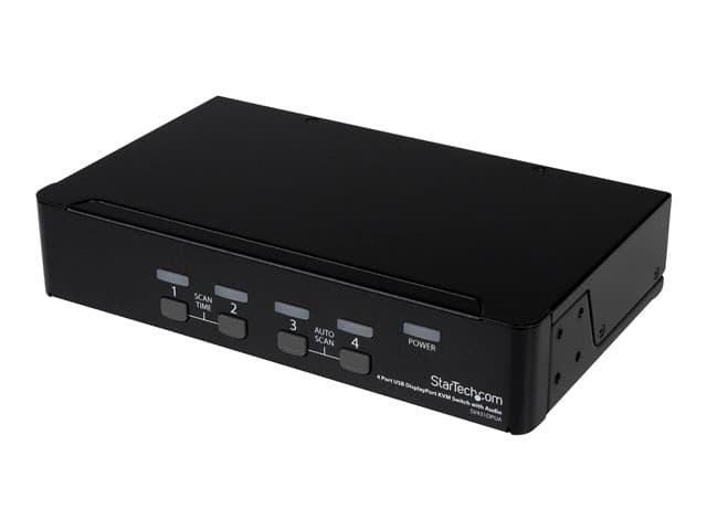 STARTECH.COM - Startech 4 Port DisplayPort KVM Switch w/ Audio - USB, Keyboard, Video, Mouse, Computer Switch Box for 2560x1600 DP Monitor (SV431DPUA) - KVM / audio / USB switch - 4 ports