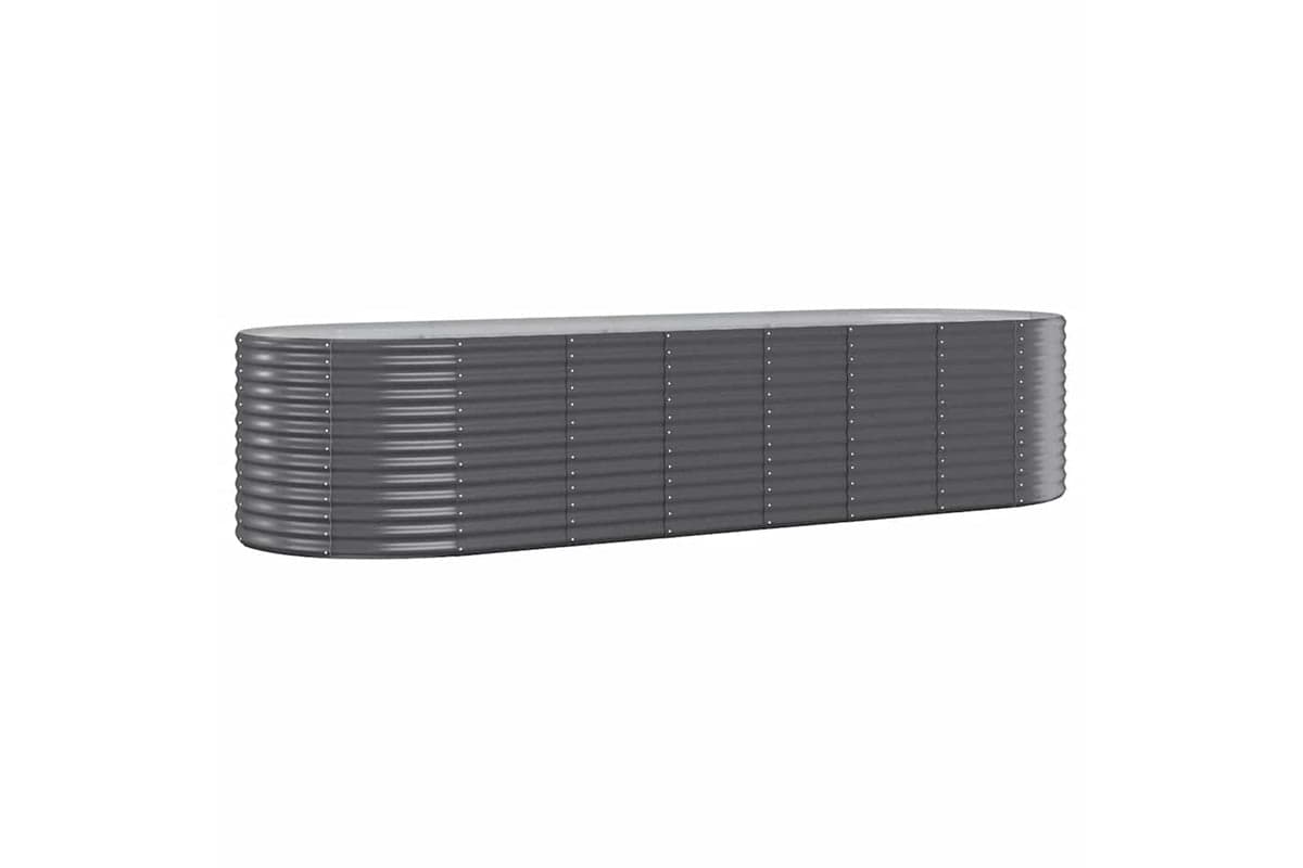vidaXL 319071 Garden Raised Bed Powder-coated Steel 322x100x68cm Anthracite