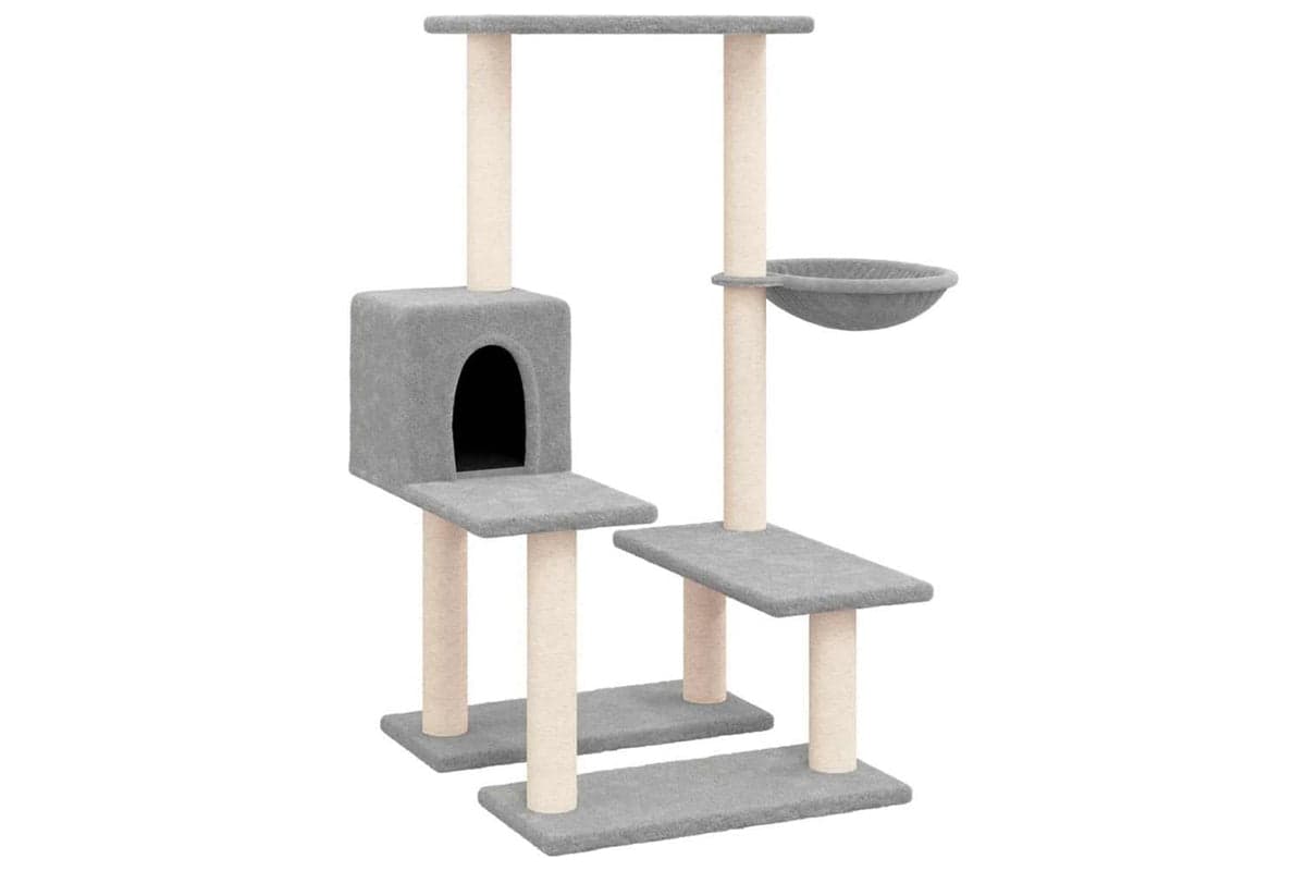 Cat Tree With Sisal Scratching Posts Light Grey 945 Cm