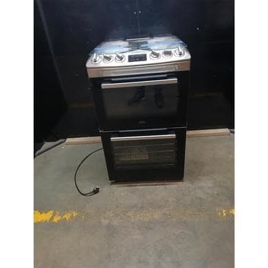 Refurbished AEG 55cm Double Cavity Gas Cooker - Stainless Steel