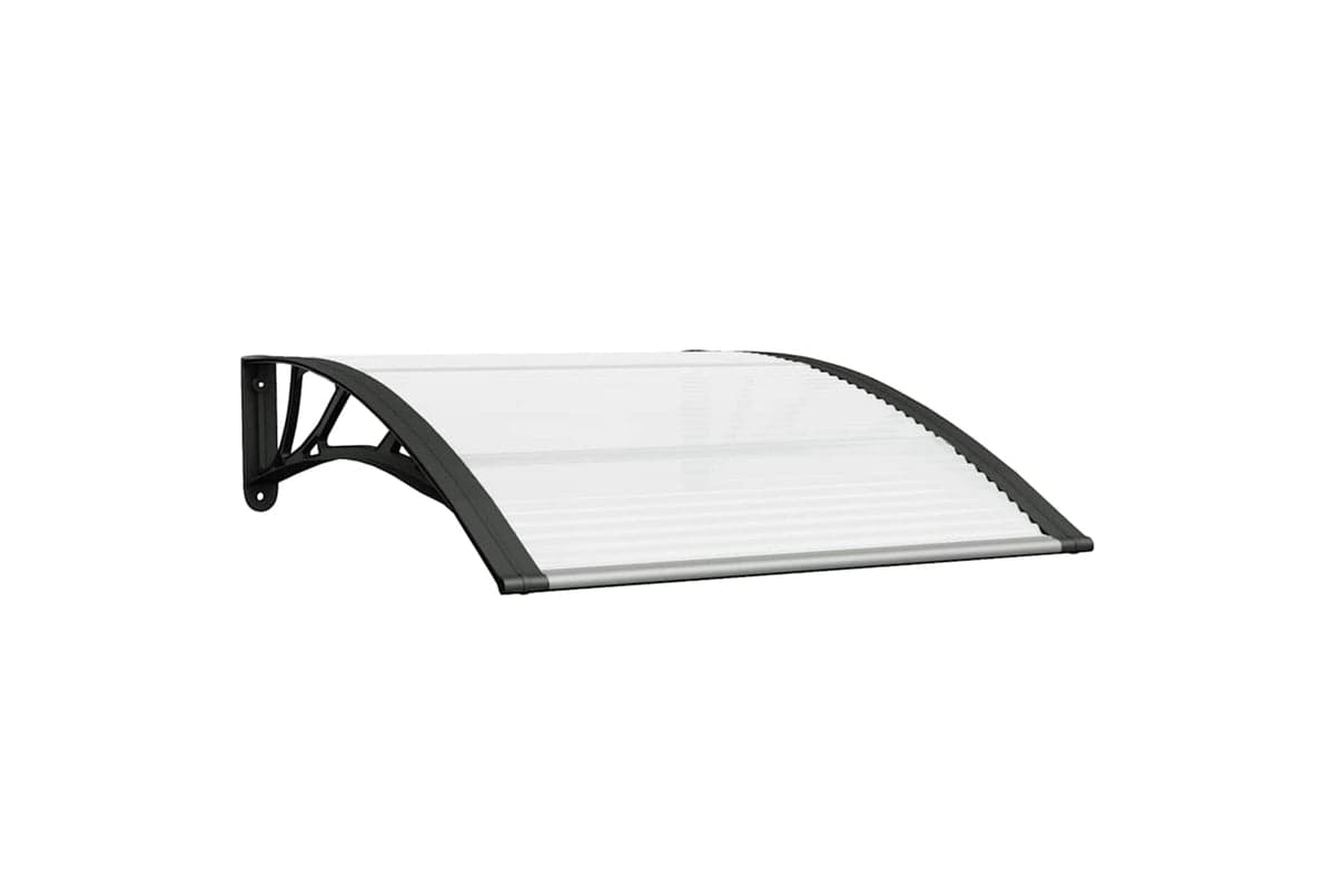 vidaXL 153588 Door Canopy Black And Transparent 100x80cm Polycarbonate