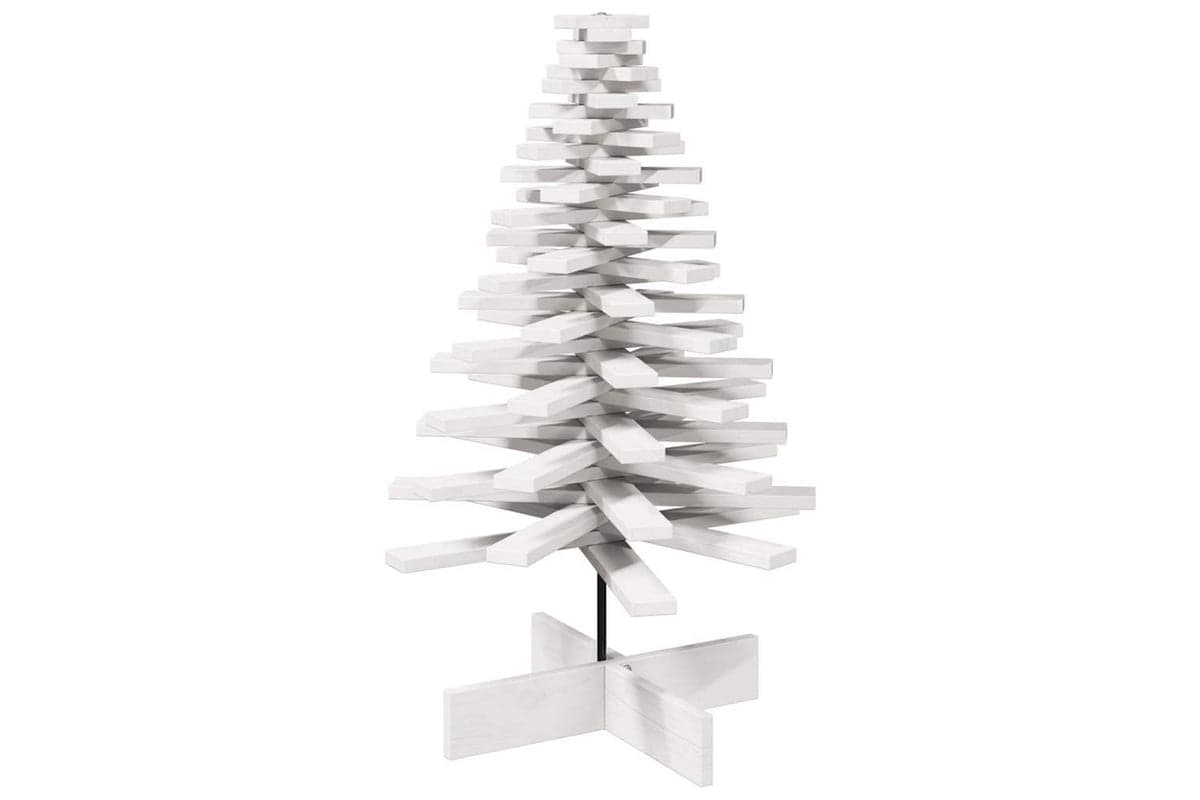 Vidaxl Wooden Christmas Tree For Decoration White 100 Cm