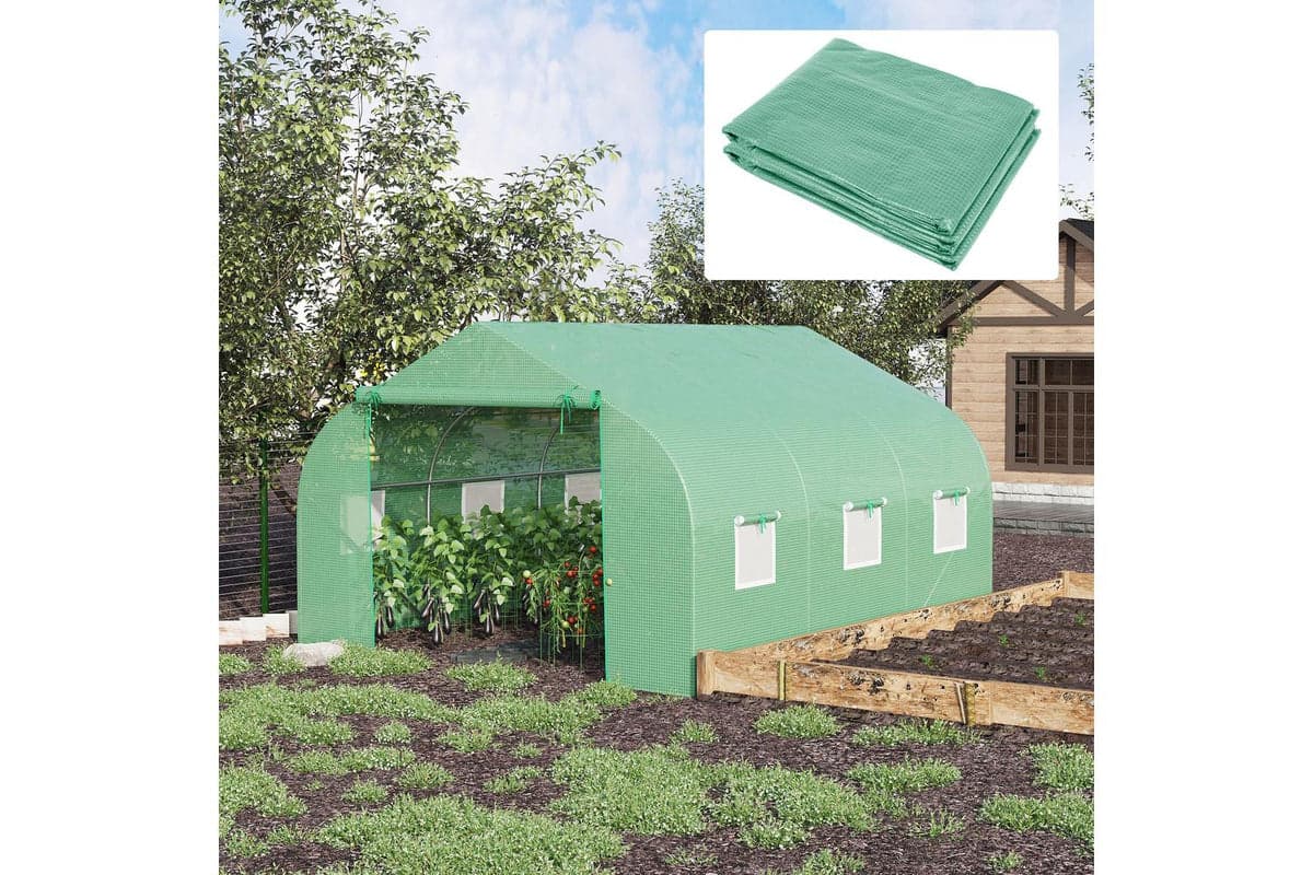 Outsunny Walk In Greenhouse Covers | Green