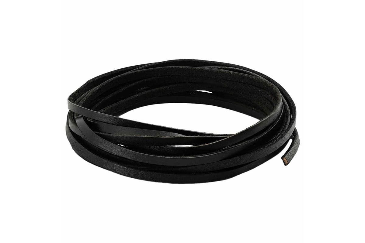 Vidaxl Leather Strap 1 Black 500 X 03 Cm Leather
