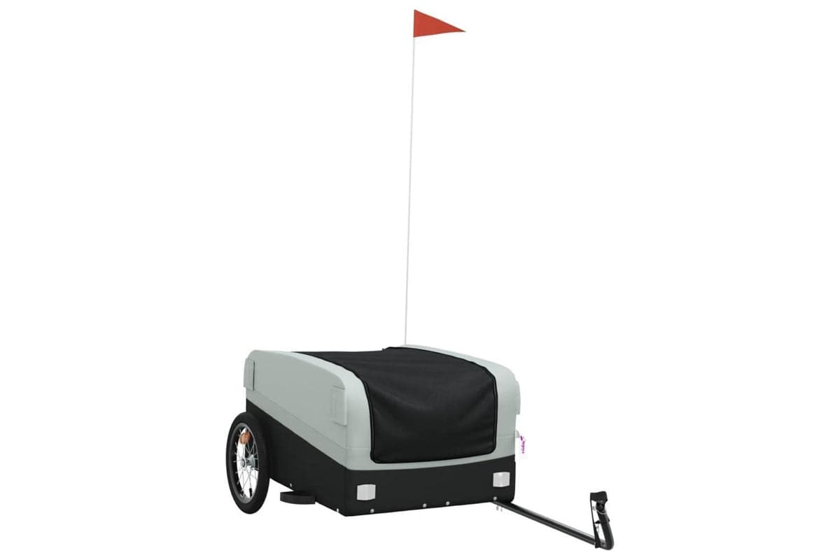 Vidaxl Bike Trailer Black And Grey 45 Kg Iron