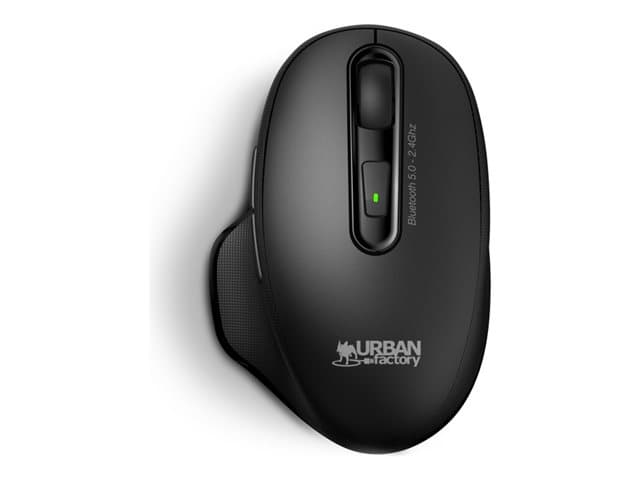 URBAN FACTORY - Urban Factory Onlee Pro Dual - mouse - rechargeable battery - 2.4 GHz, Bluetooth 5.0 - black