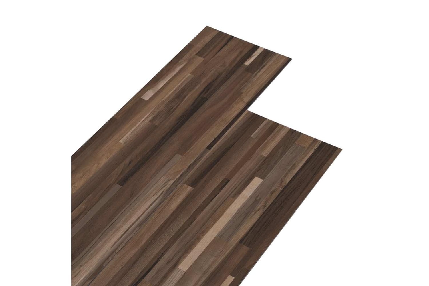 Vidaxl Pvc Flooring Planks 5.02 Sq M 2 Mm Self-adhesive Striped Brown