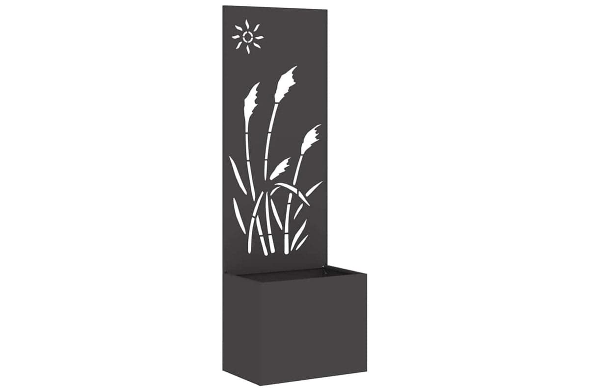 Garden Privacy Screen Black 50 X 140 Cm Cold-rolled Steel