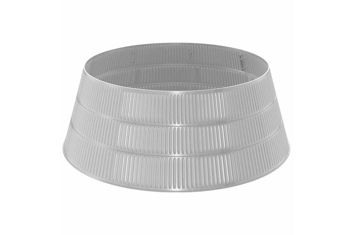 Vidaxl Christmas Tree Skirt Cone-shaped Silver 73 X 255 Cm Plastic