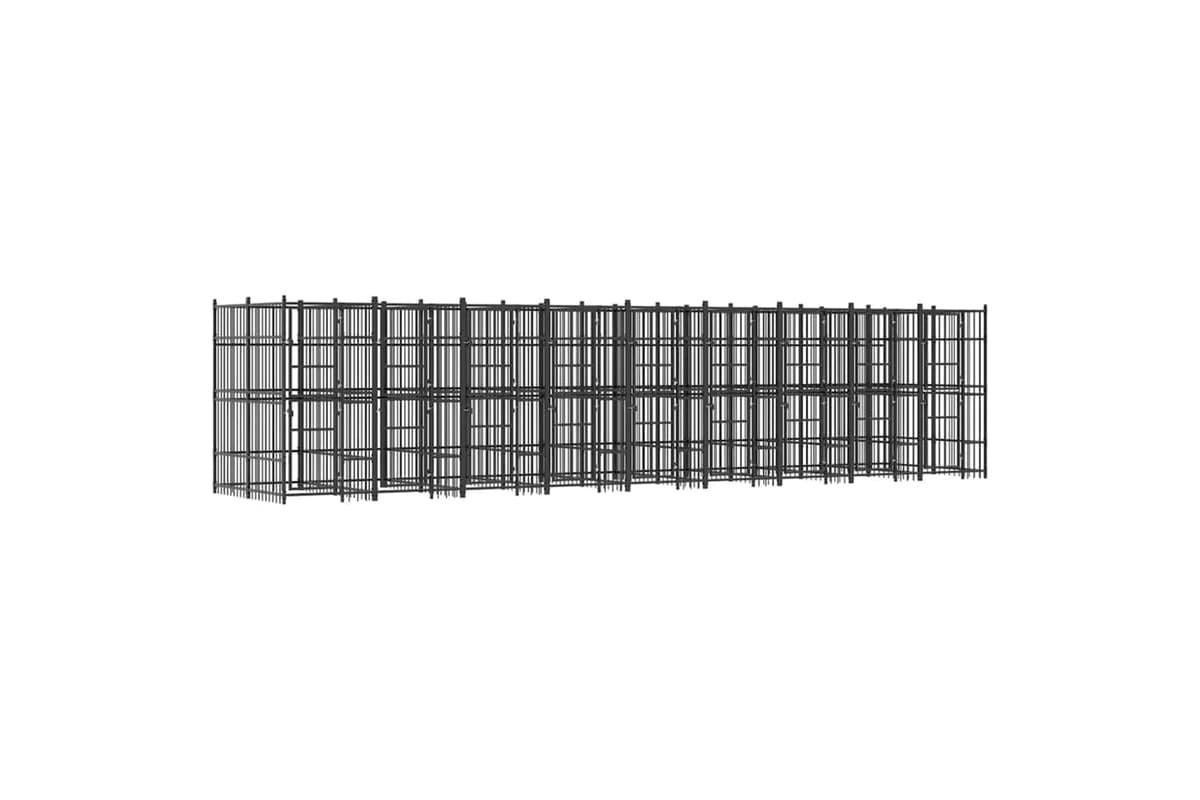 Vidaxl 3097944 Outdoor Dog Kennel Steel 16.59 M2