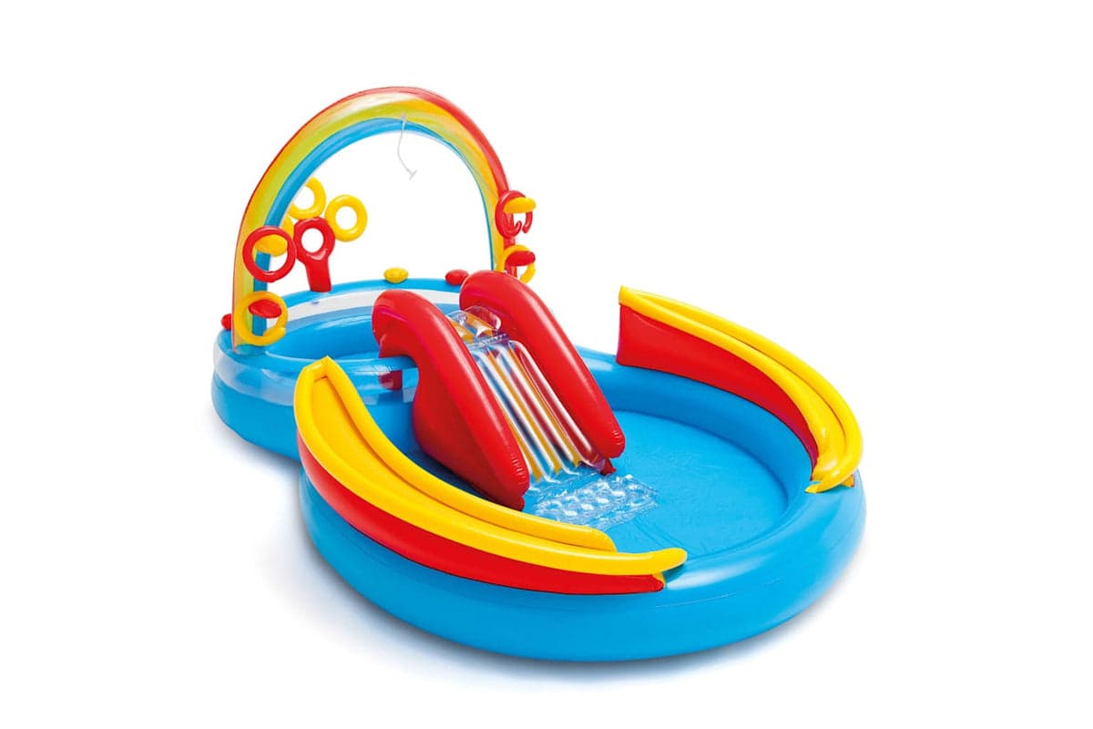 Intex Inflatable Pool Rainbow Ring Play Center 297x193 X135 Cm 57453np