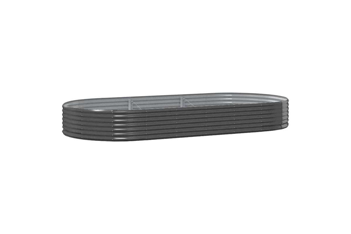 vidaXL 319031 Garden Raised Bed Powder-coated Steel 296x140x36cm Anthracite