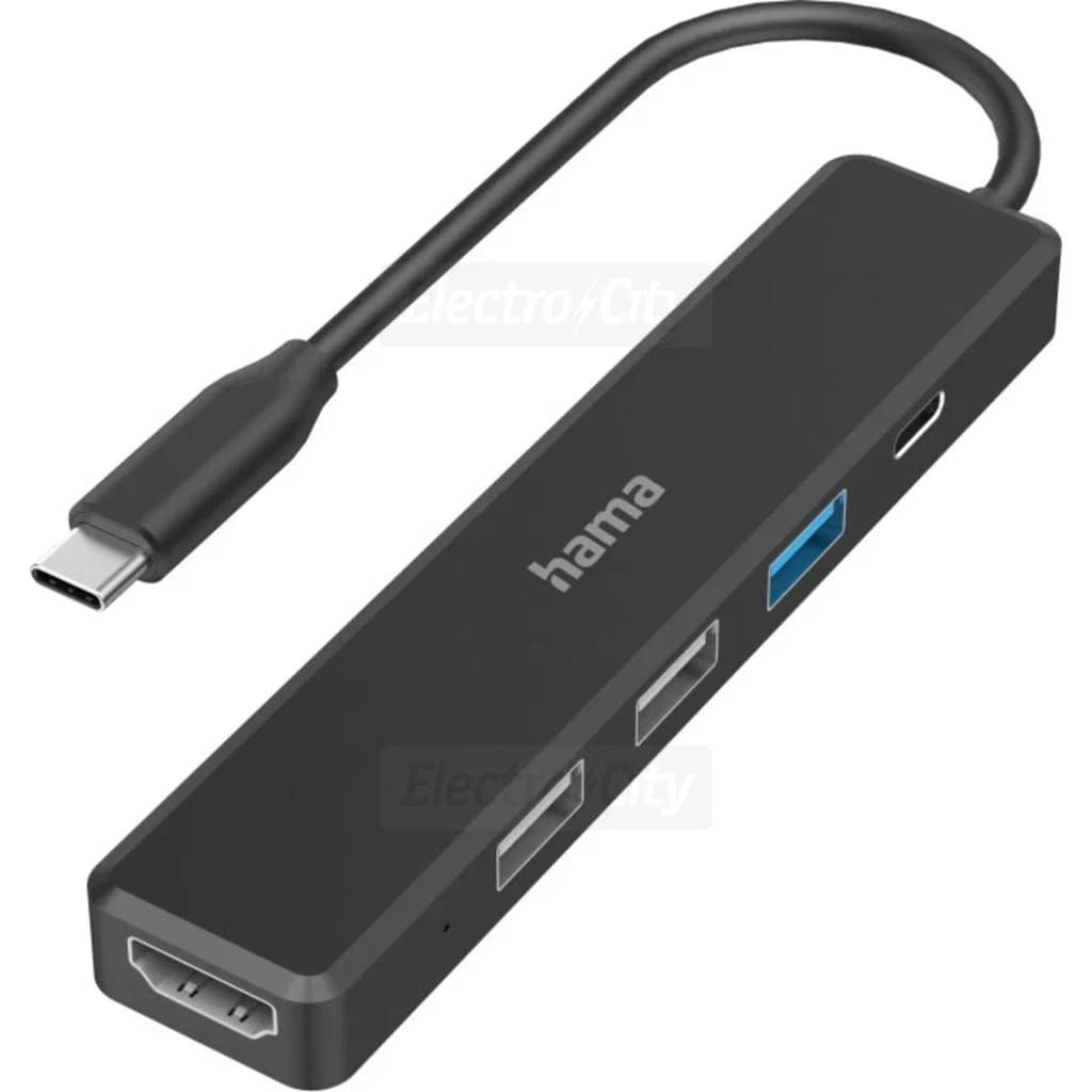 Hama USB-C 5 Port Hub | Black