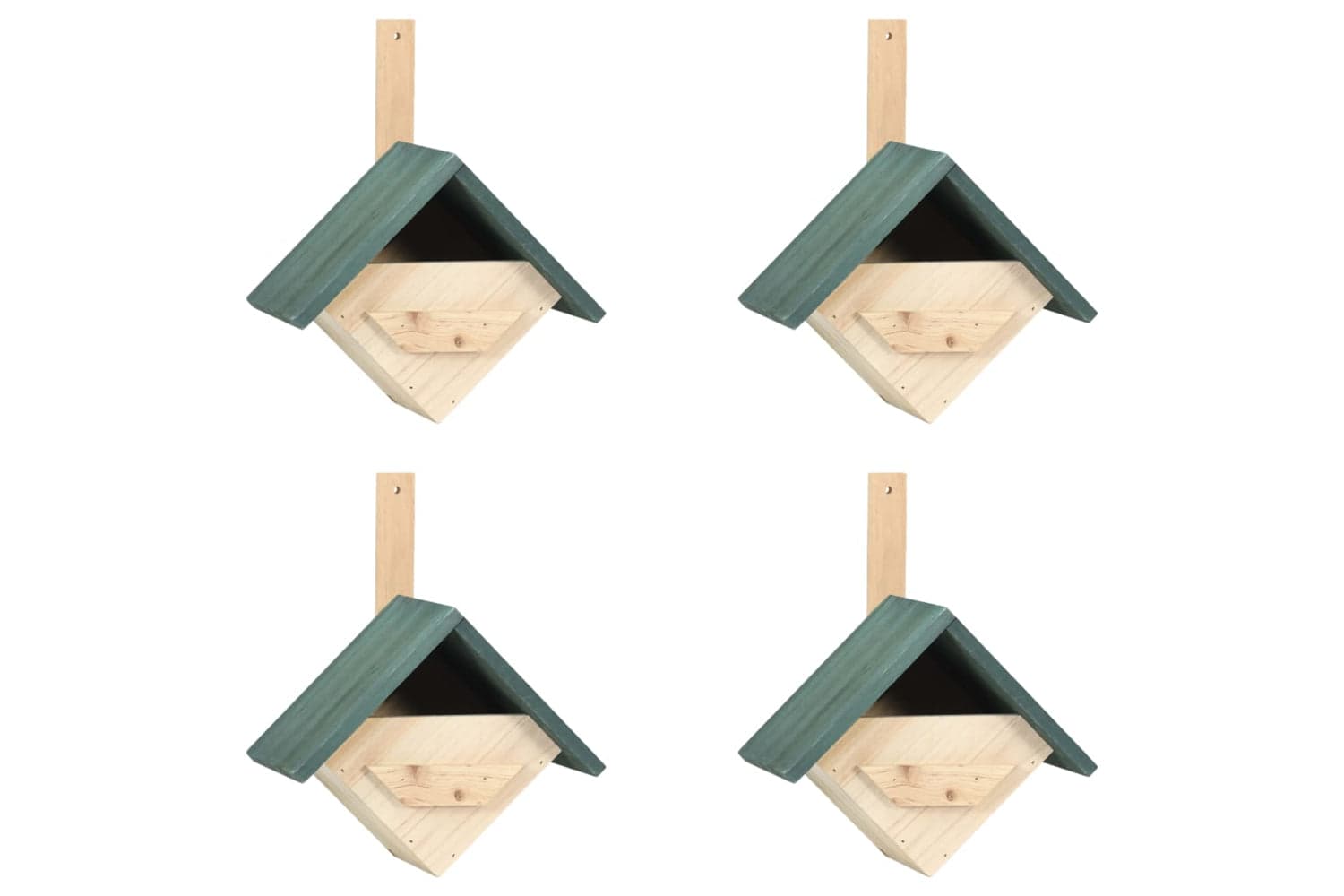 vidaXL 47247 Bird Houses 4 Pcs 24x16x30cm Firwood