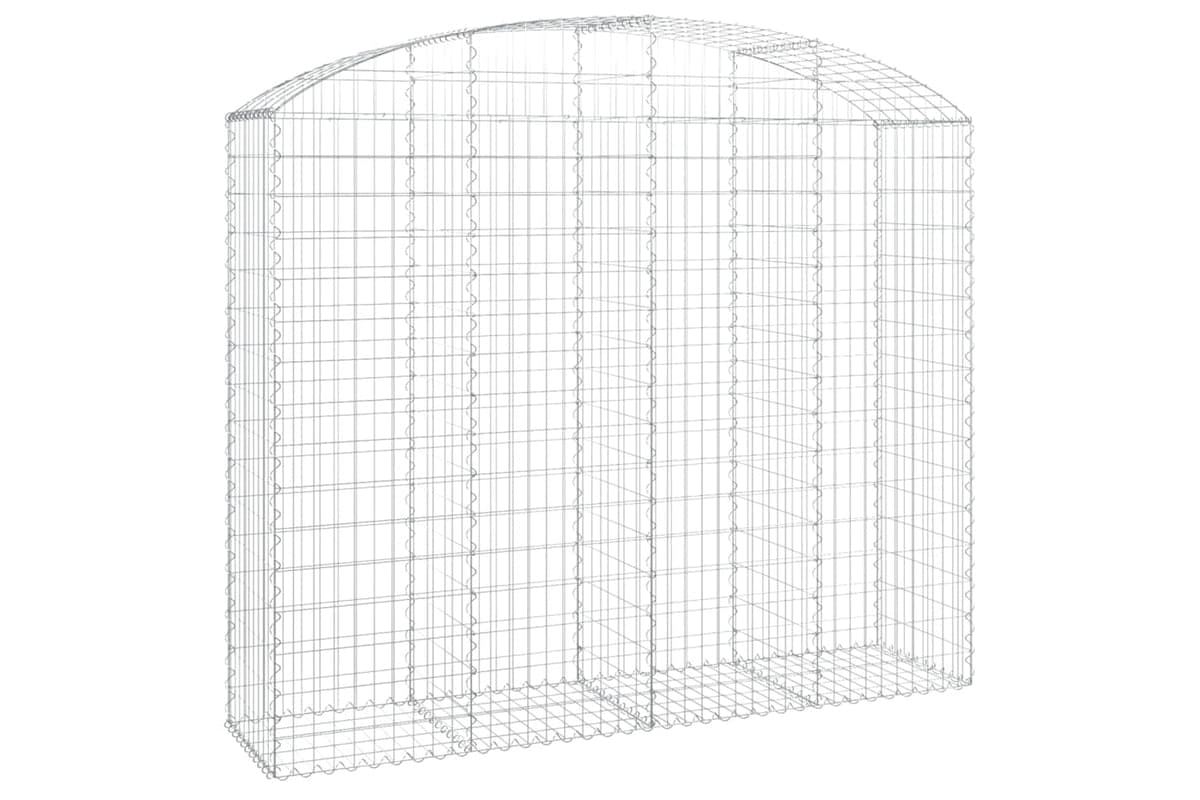 vidaXL 153478 Arched Gabion Basket 200x50x160/180cm Galvanised Iron